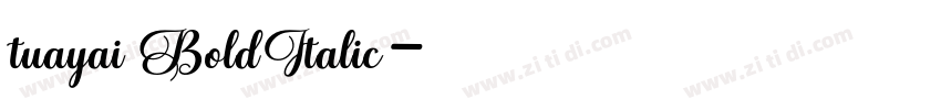 tuayai BoldItalic字体转换